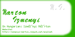 marton izmenyi business card